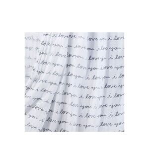 Cloud Island™ White Muslin Swaddle Blanket I love You